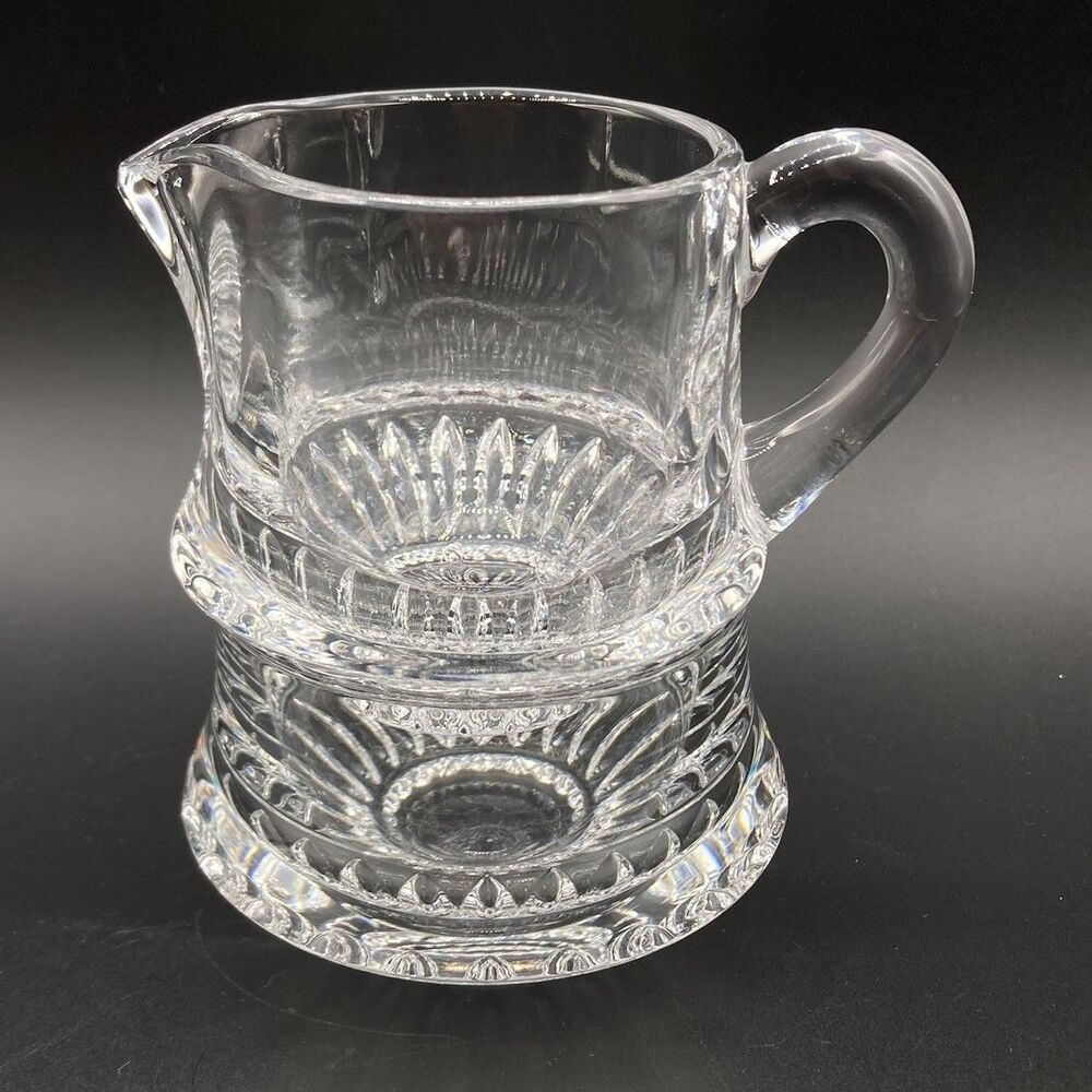 Vintage Gorham Full Lead Crystal Stacking Open Sugar Bowl & Creamer Set
